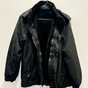 Unisex Black Technical Windbreaker Jacket